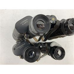 Eight cased pairs of binoculars, to include Noctovist Mk II 8x30, Prinz 8x30, Steiner Bayreuth 8x30, Springfield H.F.P 8x26 etc