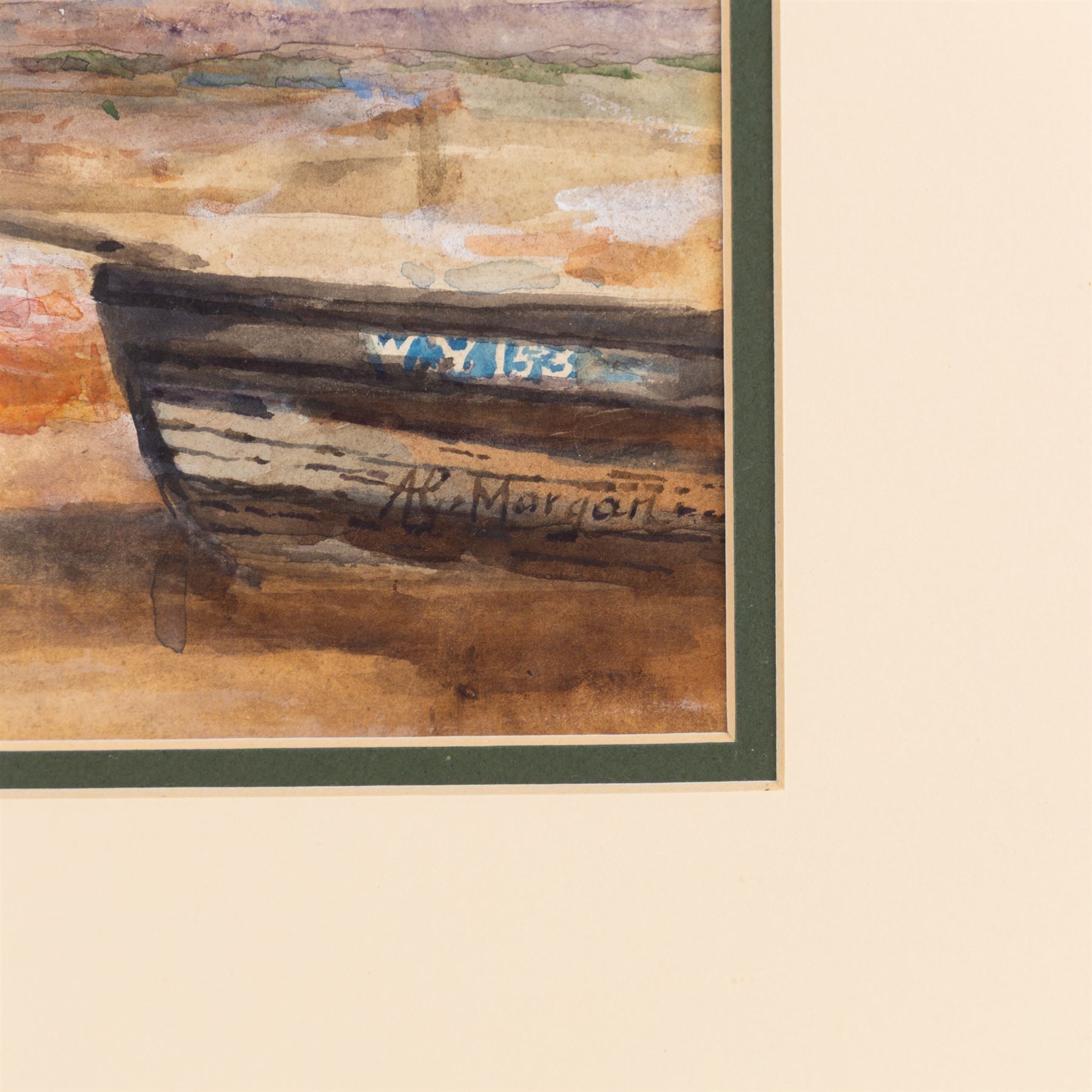 Alfred George Morgan (British 1848-1930): View Over Whitby and Dockyard, two watercolours signed, 34cm x 52cm and 23cm x 33cm (2)