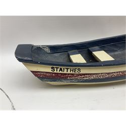 Wooden model of the Whitby coble boat WY254 'Mizpah' L48cm