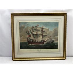 After John Pringle (British 18th century): 'Great Harry' (Henry Grace à Dieu), colour print pub. New YorK 1925, 50cm x 65cm