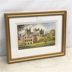 Kenneth W Burton (British 1946-): 'Exeter Cathederal', watercolour signed and titled 13cm x 21cm
Provenance: from 'The Counties of Great Britain Collection', certificate verso