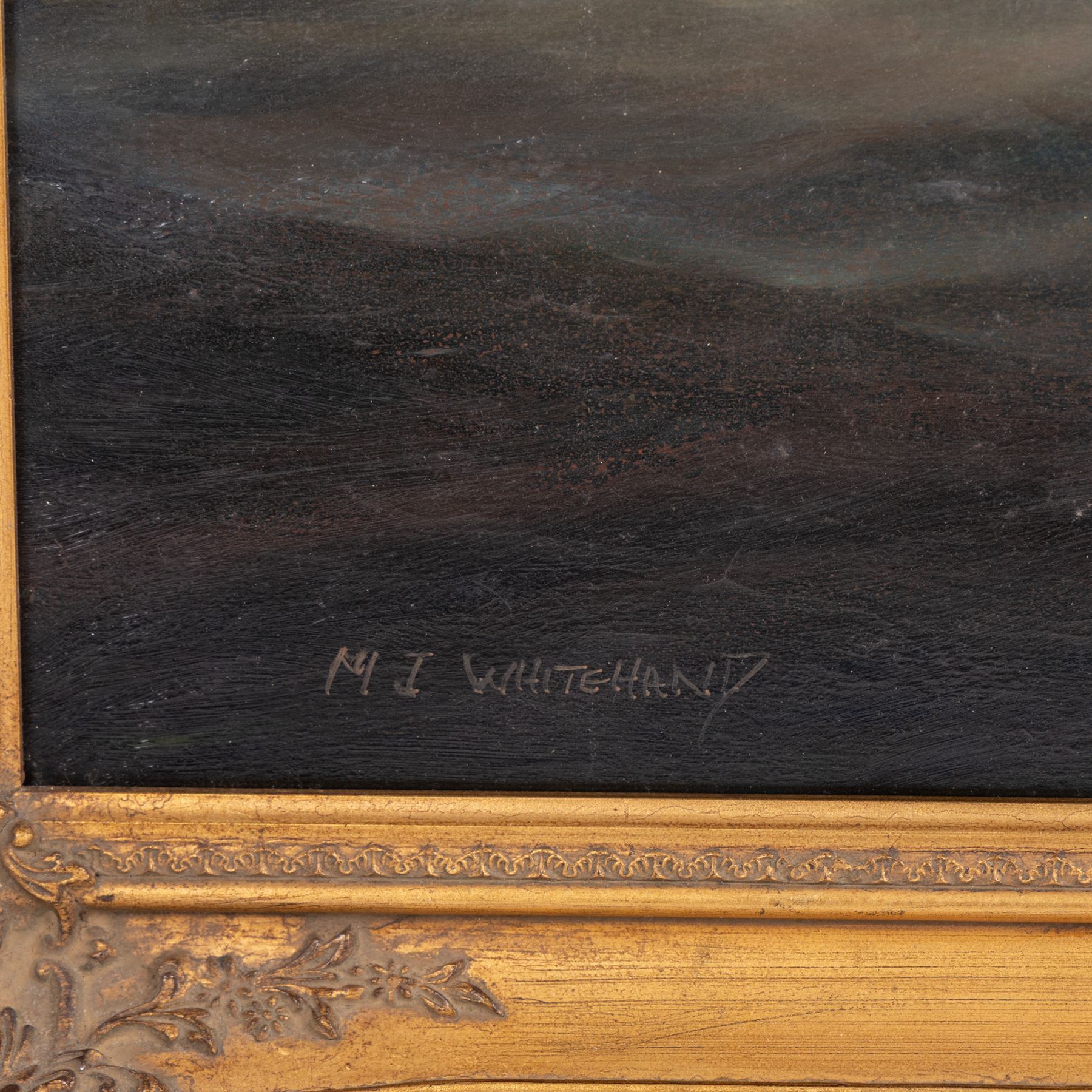 Michael J Whitehand (British 1941-): Naval Battle, oil on canvas signed 60cm x 90cm 