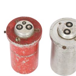 WWII German Luftwaffe bomb fuse EL.AZC50 RhS 195.39 63c and another EI. Zt. Z Rh.S 1939