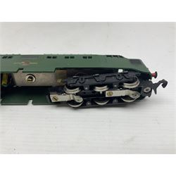 Hornby Dublo - three-rail - Deltic Type Diesel Co-Co locomotive with instructions and guarantee; and Class 20 1000 B.H.P. Bo-Bo Diesel Electric locomotive No.D8000; both in BR green; and each in original blue striped box (2)

