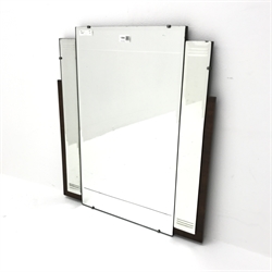 Art Deco wall mirror, W61cm, H69cm