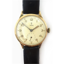  Tudor Rolex 9ct gold wristwatch, no 2635 movement stamped Tudor, case stamped Rolex hallmarked Edinburgh 1956  