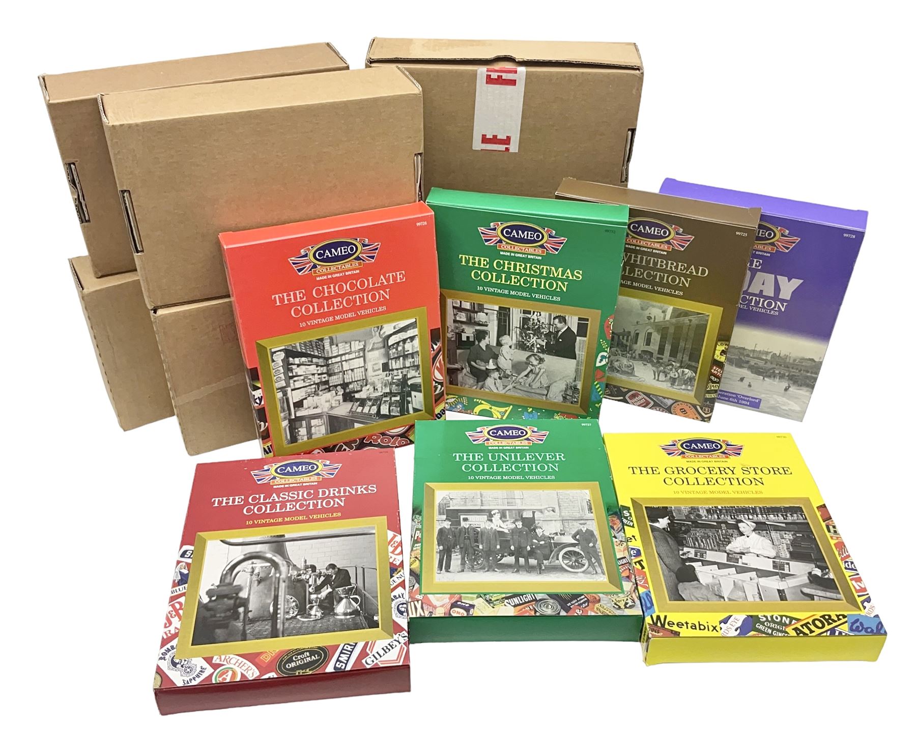 Corgi Cameo - seventy die-cast advertising vehicles in original delivery packaging; together with seven limited edition Cameo Collectables Collection sets to include The D-Day Collection and The Unilever Collection; all boxed