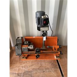 Minilor TR-1 metal lathe with three jaw self centring chuck, mounting plate - THIS LOT IS TO BE COLLECTED BY APPOINTMENT FROM DUGGLEBY STORAGE, GREAT HILL, EASTFIELD, SCARBOROUGH, YO11 3TX