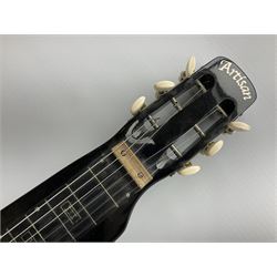 Artisan lap steel plank guitar in metallic black L74cm