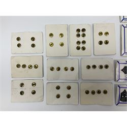 Fifty US rank badges and trade badges; WW2 and Vietnam period; predominantly on sale cards