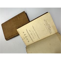 The Works of Alexander Pope. 1756. Nine volumes. Octavo. Full calf leather binding with gilt panelled spine.