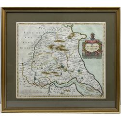 Robert Morden (British c.1650-1703): 'The East Riding of Yorkshire', engraved map with hand colouring 35cm x 41cm