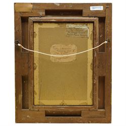 Robert Bagge-Scott (British 1849-1925): 'Twas a Summer Evening and in Ber Street' - Norwich, oil on board signed, inscribed on labels verso 35cm x 25cm