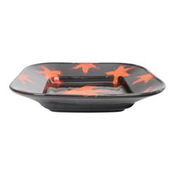 Poole Pottery charger, designed by Lorna Whitmarsh, decorated with autumn leaves, D35cm 