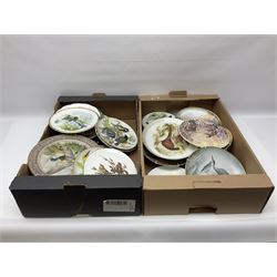 Melba ware shire horse and another similar shire, together with a collection of collectors plates, in four boxes