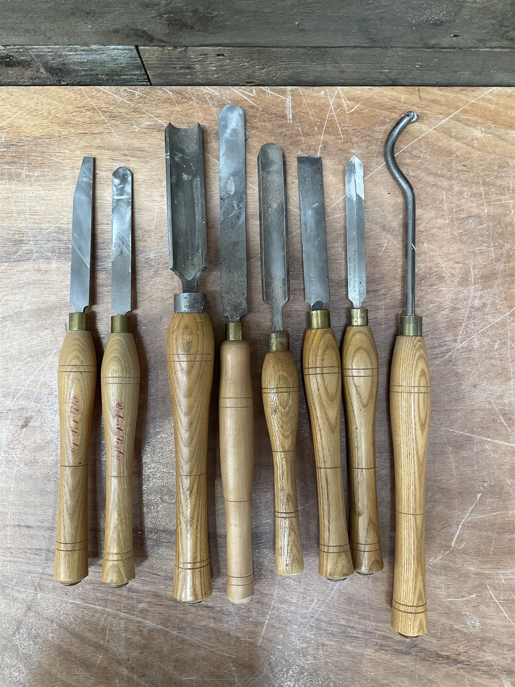 Robert Sorby Woodturning chisel set (8) - THIS LOT IS TO BE COLLECTED BY APPOINTMENT FROM DUGGLEBY STORAGE, GREAT HILL, EASTFIELD, SCARBOROUGH, YO11 3TX