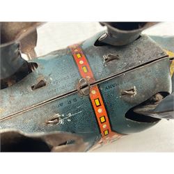 German Blomer and Schuler 'Jumbo' Elephant clockwork tinplate figure, marked 'D.R.P. DRGM Made in Germany', complete with key H9.5cm