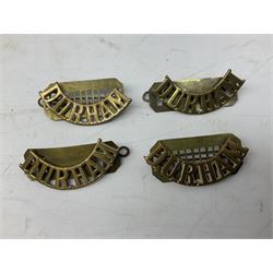 WW1 pair of medals comprising British War Medal and Victory Medal awarded to 24085 Sjt. J. Hazle Durh. L.I.; together with Durham Light Infantry cap and collar badges, shoulder titles, buttons etc; various royalty commemorative medallions etc