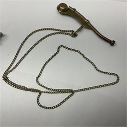 Bosun's whistle, together with Hull City Police whistle and brass and enamel badge detailed 'Special Constable Kingston Upon Hull 1914', (3)