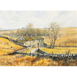 Stephen Maude (British 1919-): 'Greenhow Farmstead - North Yorkshire', acrylic on canvas l...