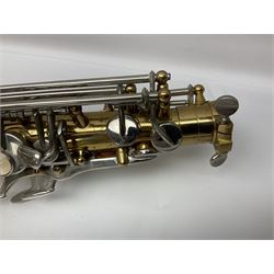 St Louis Alto saxophone, serial no.82437 in John Packer JP Blues 141 carrying case; with two-piece saxophone stand