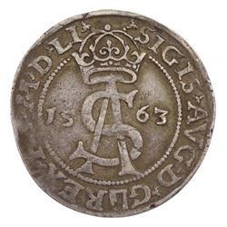 Lithuania 1563 three groszy silver coin, approximately 2.9 grams