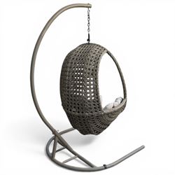 Hartman basket hanging garden chair with cushion and cover