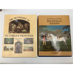 Group of Fine Art and Antique reference books, to include examples on Victorian painters, equestrian artists, Worcester porcelain, etc. 