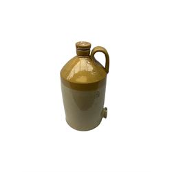 Large stoneware flagon with stoneware stopper, H44cm