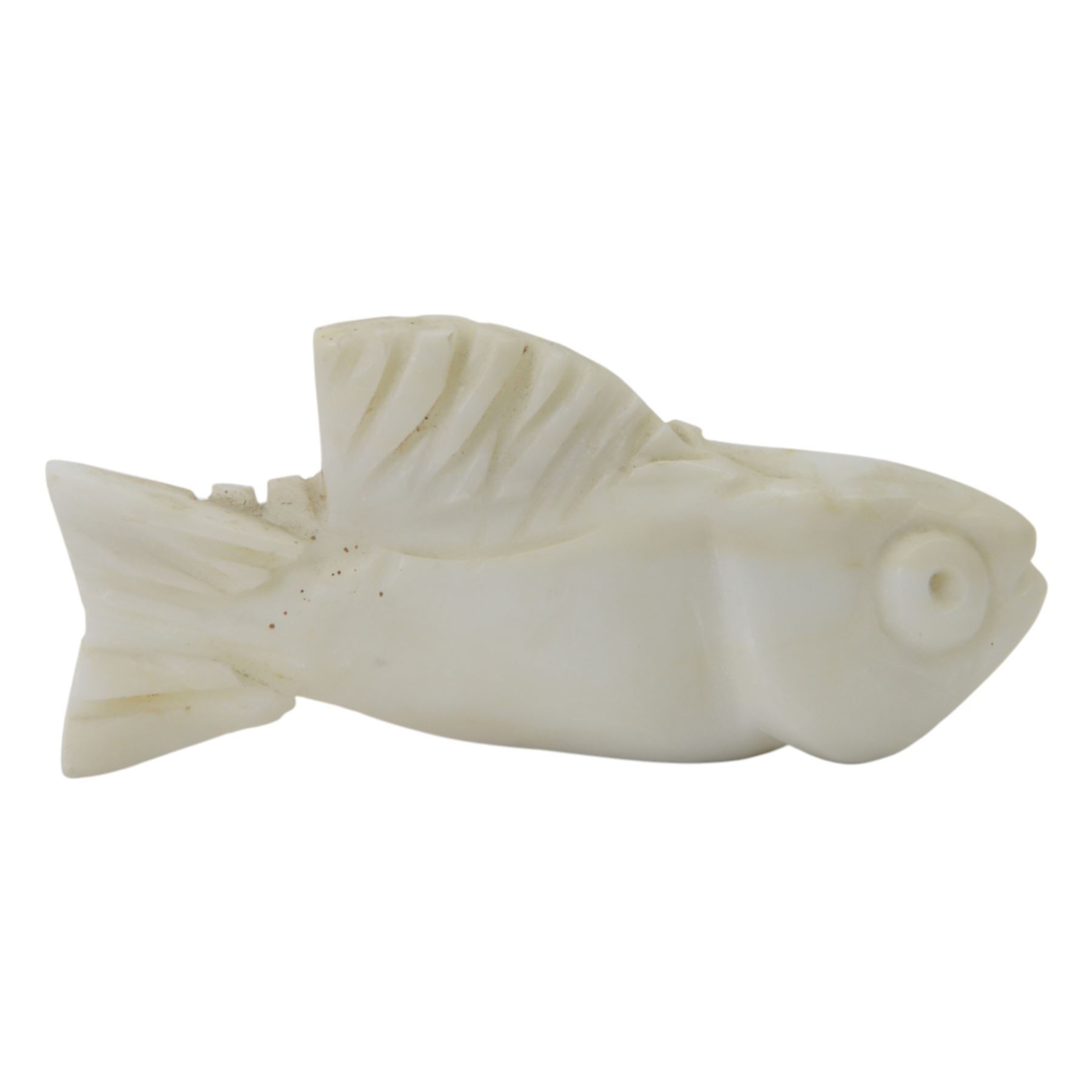 Darren Yeadon: marble Mackerel, signed to tail, L17cm