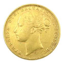 Queen Victoria 1876 gold full sovereign, Sydney mint 