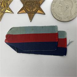 Twelve WW2 medals comprising four 1939-1945 war medals, four Defence medals, three 1939-1945 Stars and Africa Star; all with ribbons; some as groups in two issue boxes with slips