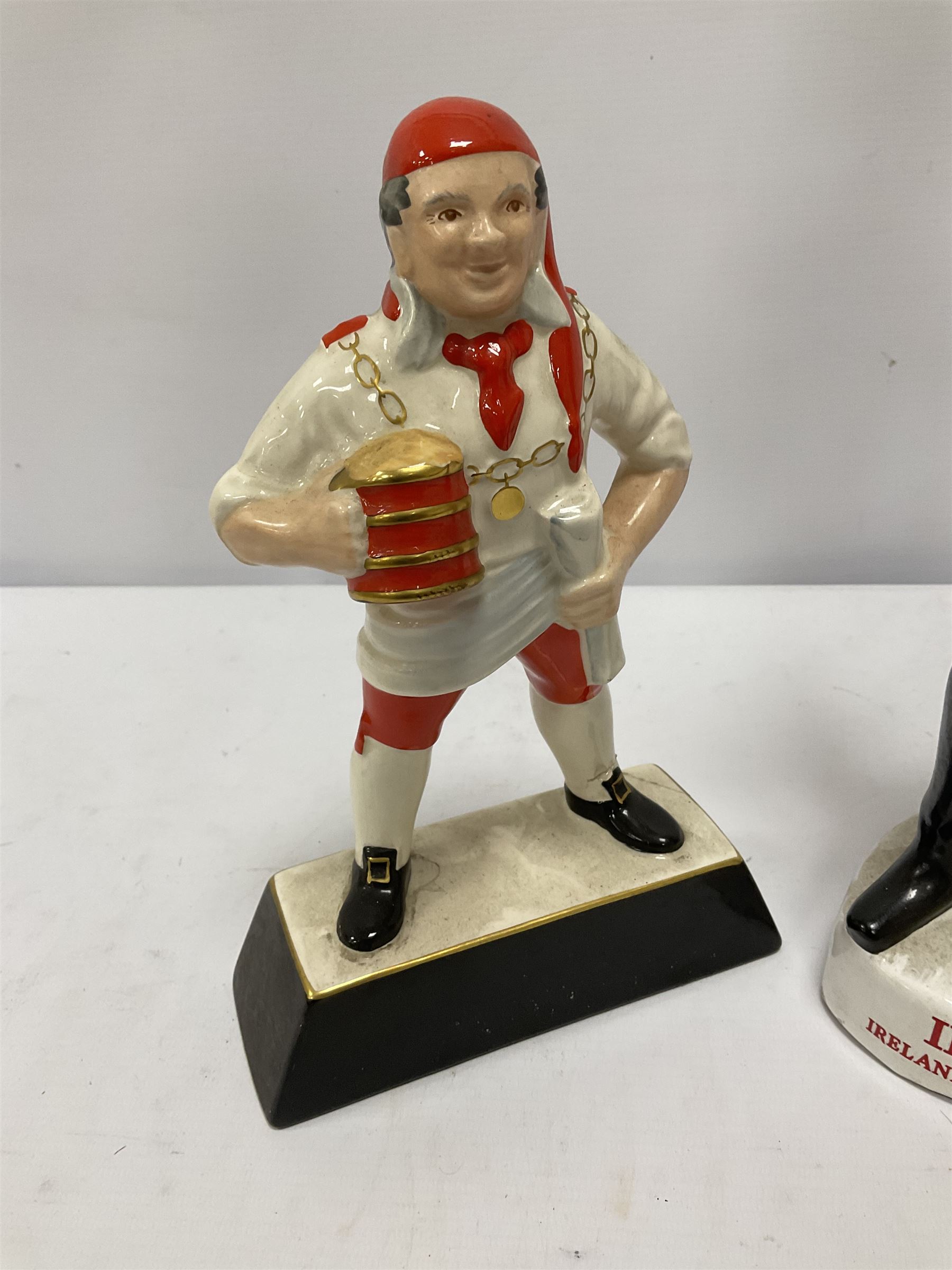 Irish Mist Soldier Liqueur decanter bottle, together with Carlton Ware 'Pick Flowers Brewmaster', decanter 48cm 