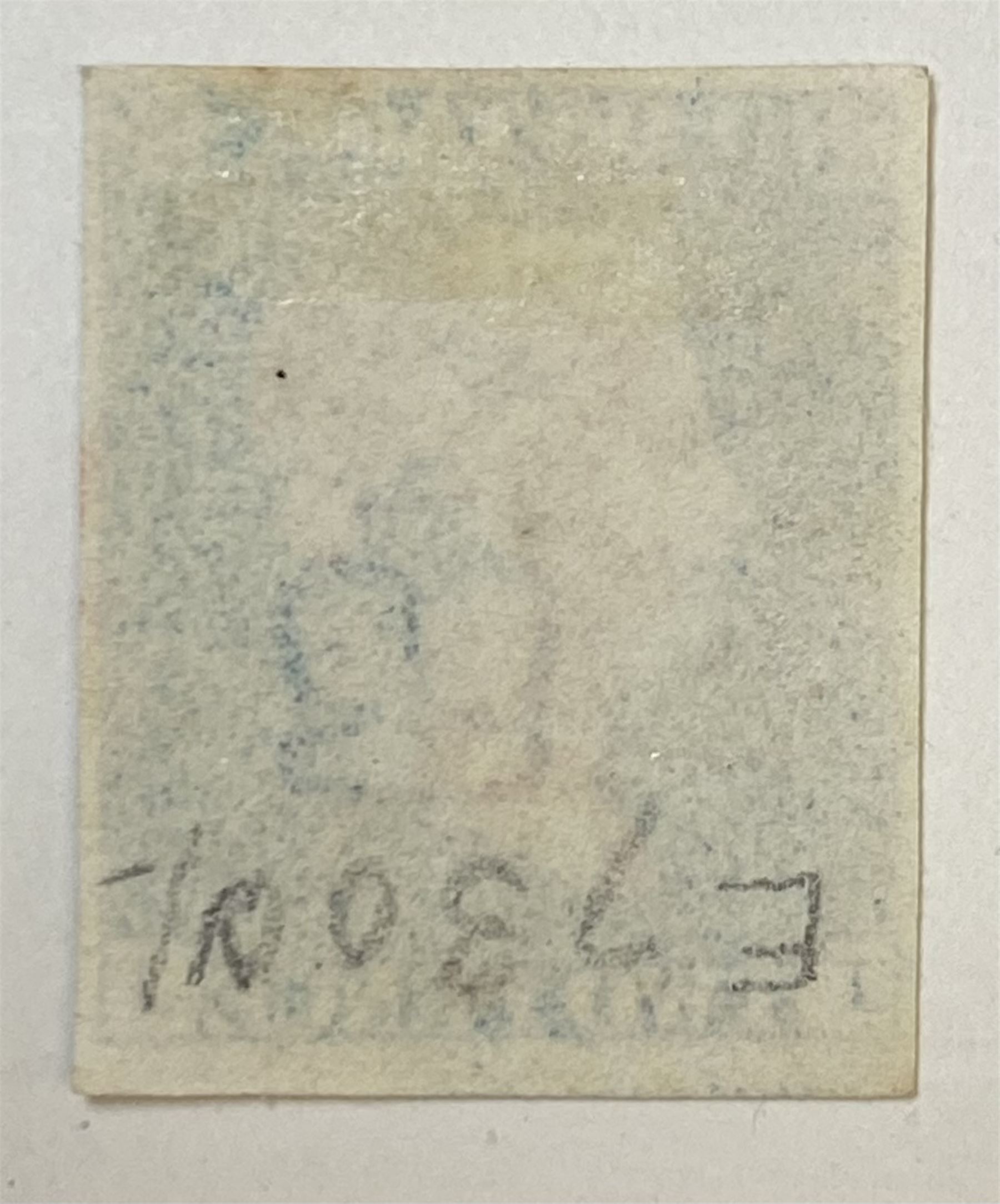 Great Britain Queen Victoria 1840 two pence blue stamp, red MX cancel