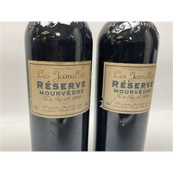 Mixed wine, comprising two bottles Les Jamelles 2009 Reserve Mourvedre, 750ml 13.5% vol, Joan d'Anguera 2015 Altaroses, 75cl 14% vol, Roc de Lussac 2010, Lussac-Saint-Emilion, 750ml, 14% vol and Rhebokskloof, 1997 Gamay Noir, 750ml, 13.5% vol (5)