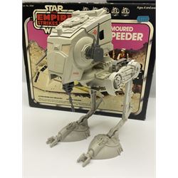Star Wars - vintage vehicles comprising Rebel Armoured Snowspeeder and Tri-pod Laser Cannon; both boxed; Rebel Transport with 3 3/4