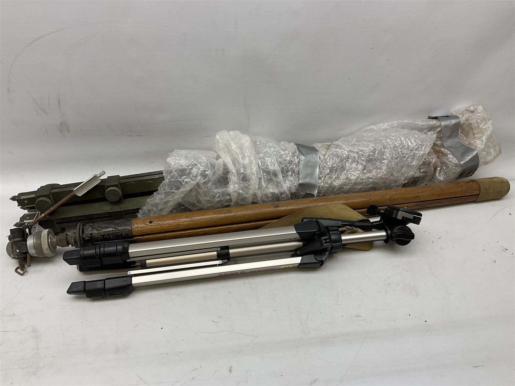 Cameras and camera equipment, including Kodak Retinette 1A, Polaroid J33 land camera, Kodak Colour snap 35, Agfa Isola I, three tripods etc,  