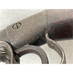 Pre-war BSA .177 air rifle with break-barrel action, the walnut stock carved with the BSA logo to the pistol grip No.B3815 L105.5cm overall