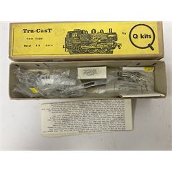 ‘00’ gauge - six model railway locomotive building kits comprising DJH Models CR/LMS/BR Wemyss Bay 4-6-2 Tank 944 Class, Caley Coaches CL4 Caledonian Railway Class 104 0-4-4T and CL2 Caledonian Railway Class 812 & 652 0-6-0 loco and tender, Mallard Models GWR 517 Class 0-4-2T body and chassis kit, Tru-Cast SR Class USA Tank locomotive and Pro-Scale LNWR Coal Tank; in original boxes 