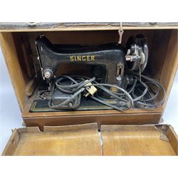 Cased vintage Singer sewing machine
