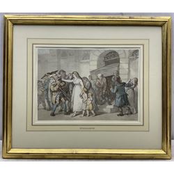 Thomas Rowlandson (British 1757-1827): 'Persecution to the Grave', watercolour and ink unsigned 25cm x 36cm 
Provenance: private collection, purchased James Alder Fine Art, Hexham; with Sotheby's 13th March 1986 Lot 116