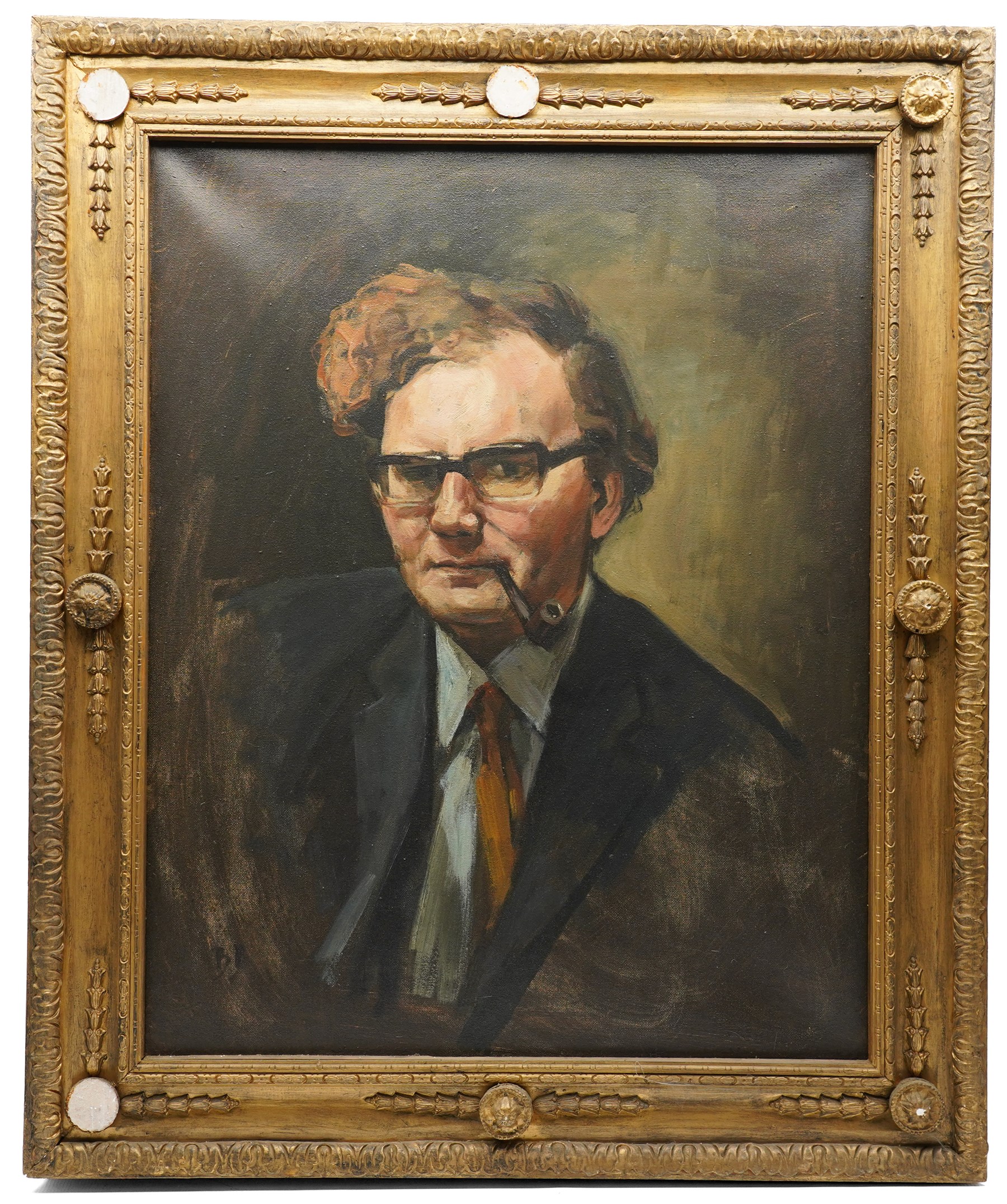 Brenda Bury (British 1932-): Members of European Parliament - 'Diana Elles Baroness Elles' 'Aeneas Simon Mackay 15th Lord Reay' 'David Lewis 1st Baron Brecon' 'Sir Peter Kirk' 'Derek Walker Smith Baron Broxbourne' and 'Tufton Beamish Baron Chelwood', set of six oils on canvas signed with initials, in matching frames, 76cm x 59cm (6)
Provenance: Property of a Nobleman.