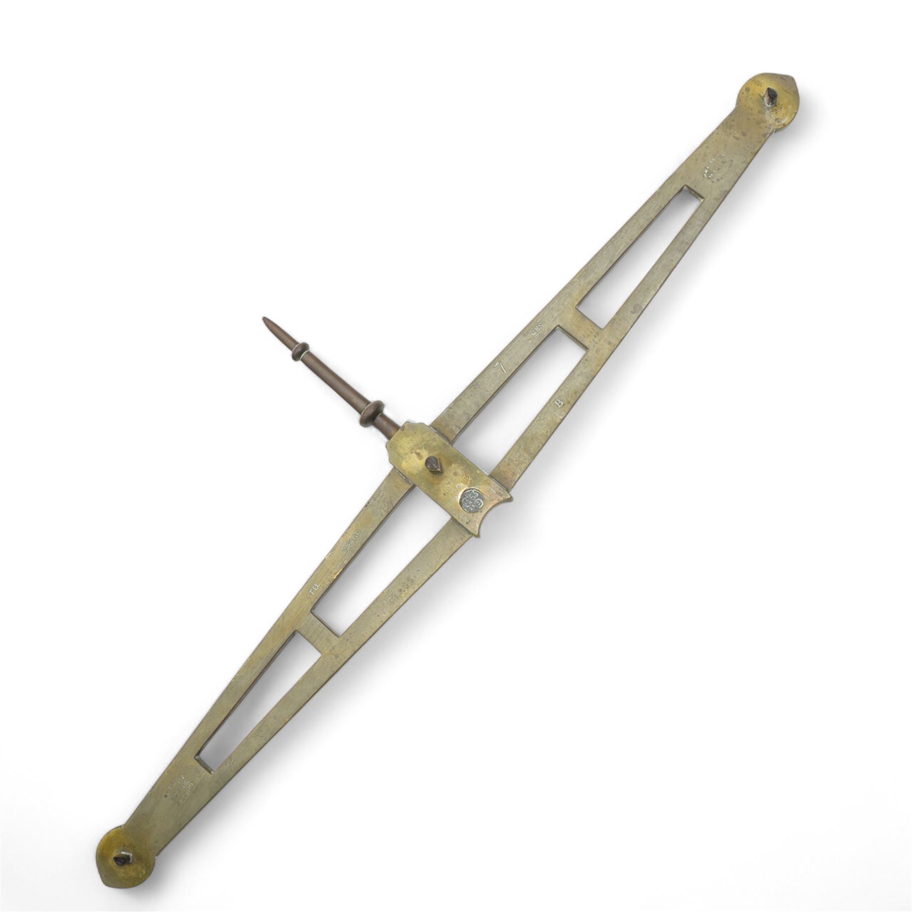  Large set of Shop  brass Balance Scales by Avery dated 1890 H85cm 