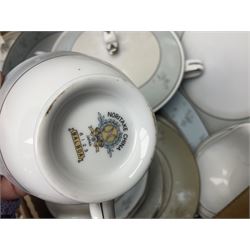 Japanese tea wares, Noritake  tea and dinner wares, cigarette cards, pewter tankard and two glasses in two boxes