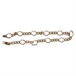 Three 9ct gold bracelets