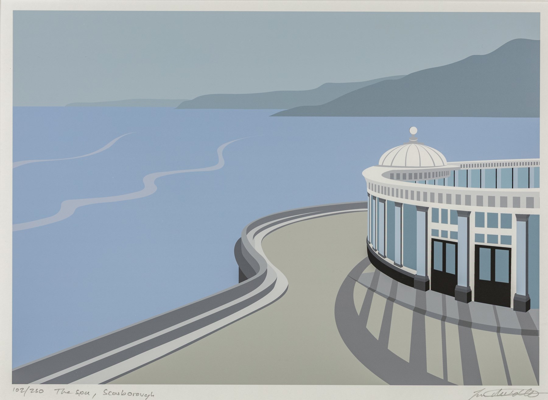 Ian Mitchell (British Contemporary): 'The Spa - Scarborough', limited edition digital lithograph signed titled and numbered 102/250 in pencil 29.5cm x 41.5cm