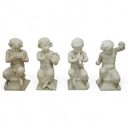 Follower of Claude Michel Clodion (French 1738-1814): The Putti-Faun Orchestra - set of fo...