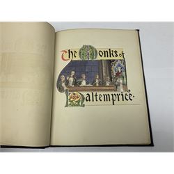 20th century illuminated hymn books, titled Hull Ballads, two volumes, hand coloured Illustrations and written text