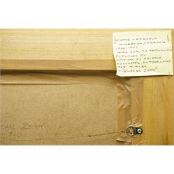 After Victor Vasarely (Hungarian 1906-1997): 'Quasar-Zett', colour print 36cm x 36cm