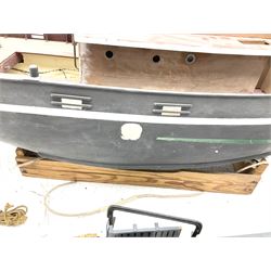 Large model of the tugboat 'Dhulia' on a wooden stand L144cm, together with a box of additional parts and plans